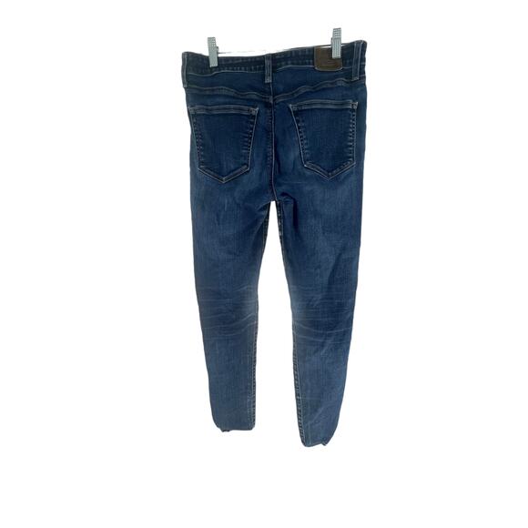 Lucky Brand Dark Wash Blue Distressed Denim Skinny Jeans Women's Size 6/28 - Picture 5 of 10